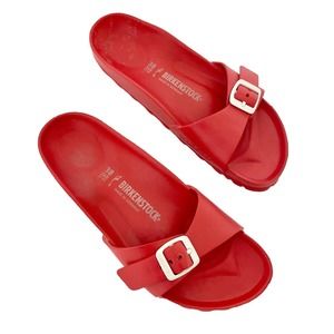 Birkenstock Red Madrid Eva Slide Sandals Shoes Size 38 US Women 7.5 Narrow Width